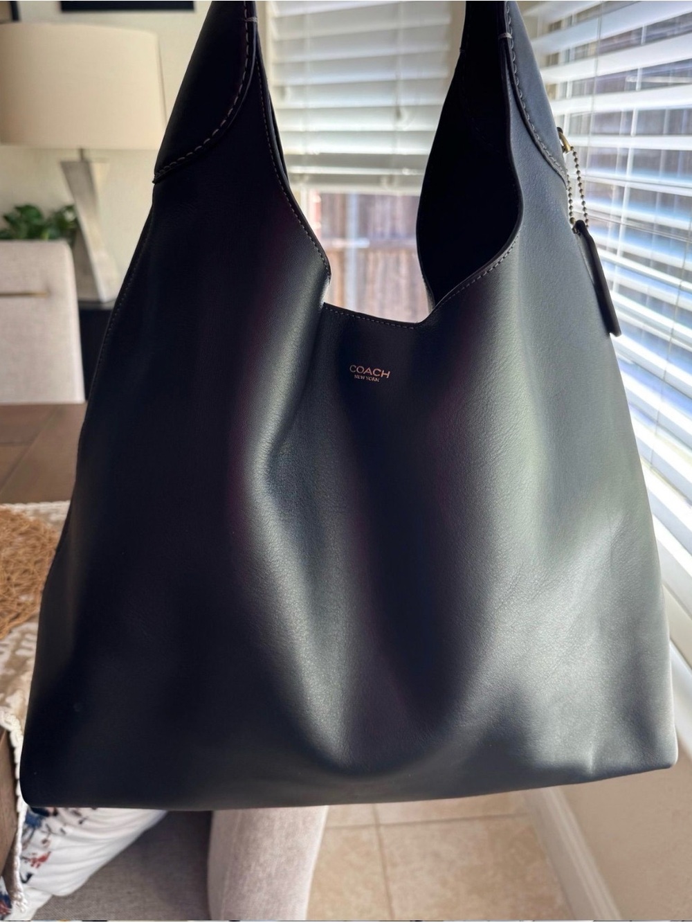 Coach Black Smooth Leather Brooklyn 39 Shoulder Bag